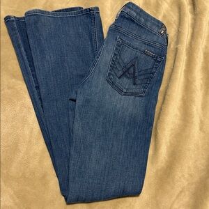 7 For All Mankind Dark Blue Boot Cut Jeans A pocket